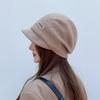 Casual Wide Brim Caps Solid Color Ear Protection Cap Fashion Warm Hat  Autumn Winter