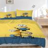 Minions Yellow Background Print 3Pcs Bedding Setduvet Cover With 2 Bedropillowcase Home Birthday Gift