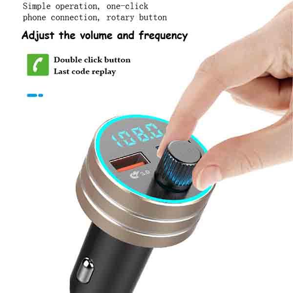 Car FM transmitter auxiliary modulator Bluetooth connection speaker car kit mp3 player adapter with 5V / 2A fast charging