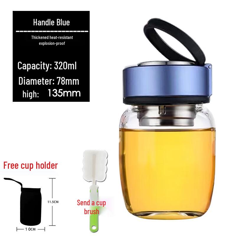 Portable Glass Tea Infuser Bottle with Handle