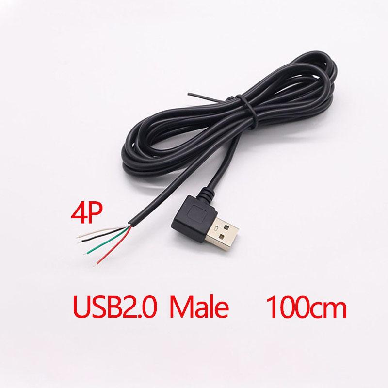 1Pcs USB Type C Micro 2/4 Pin Male / Female Wire Connector Plug Socket DIY Repair Charging Power Supply Extension Cable Cords