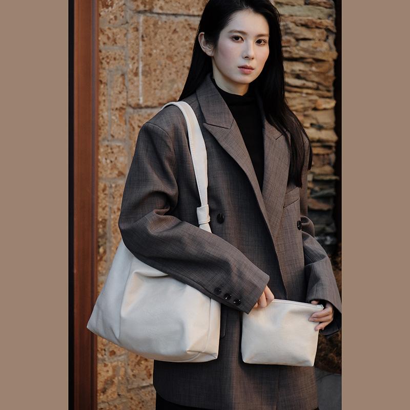 Women's PU Hobo Bag with Matching Pouch Large Capacity Shoulder Handbag for Daily Casual