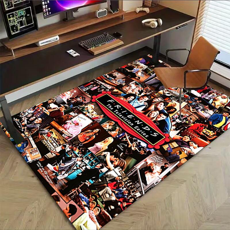 Friends Tv Show Compilation Carpet For Playroom Bedroom Living Room Sofa Home Decorkids Game Area Rug Nonslip Floor Mat