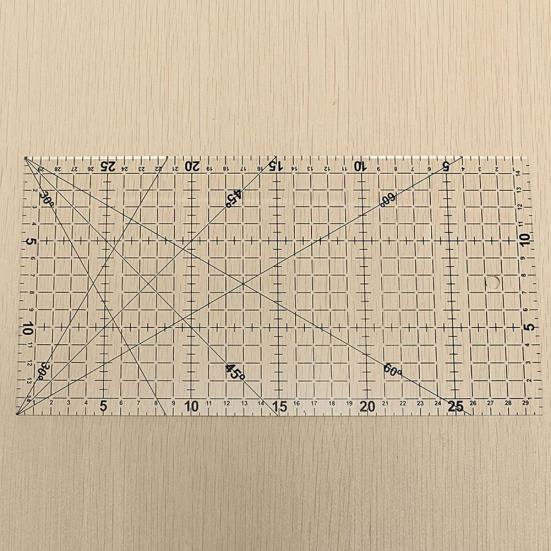 Régua de corte de pano de alfaiate de retalhos retangular faça você mesmo ferramenta de costura feita à mão