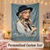 Custom Personalized Tapestry,Taylor Swift Print Custom Name Text Wall Art Hanging for Bedroom
