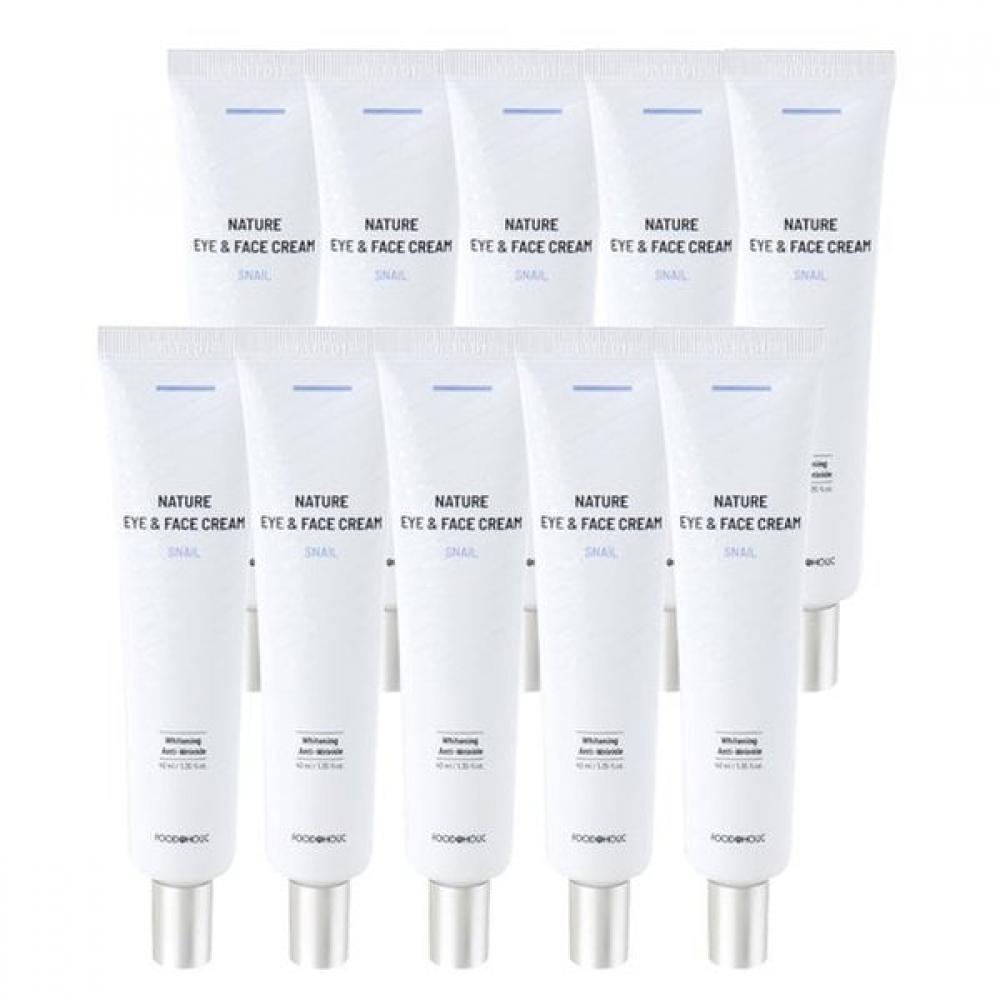 10 Pieces Nature Snail Eye And Face Eye Cream 40ml