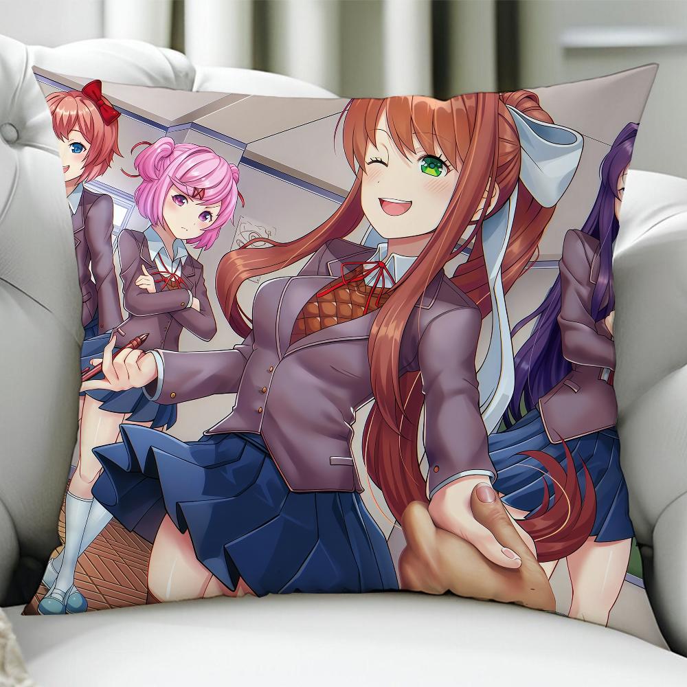 DDoki DDoki LLiterature CClub Cushion Cover Birthday Anniversary Gifts Double Sided Printed Zipper Cushion Cover