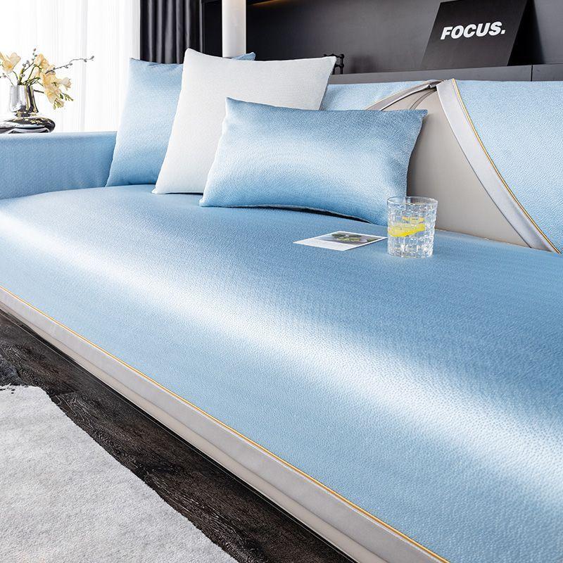 Summer Ice Silk Sofa Cushion, Non-Slip Mat Cushion, Seat Cushion, Universal In All Seasons, Light Luxury Style Sofa Cover, Simple And Modern