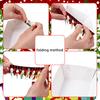 4Pcs Christmas Food Serving Paper Trays Xmas Decoration Desktop Popcorn Snacks Potato Chips Boxes Kids Birthday Party Supplies