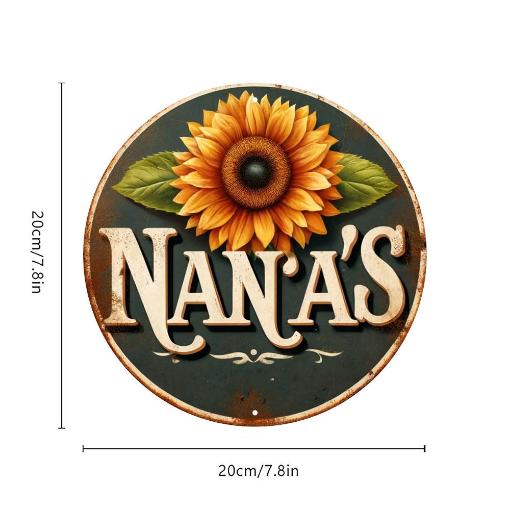 Знак Круглый металлический венок для Наны - Винтажная спальня — фото 3