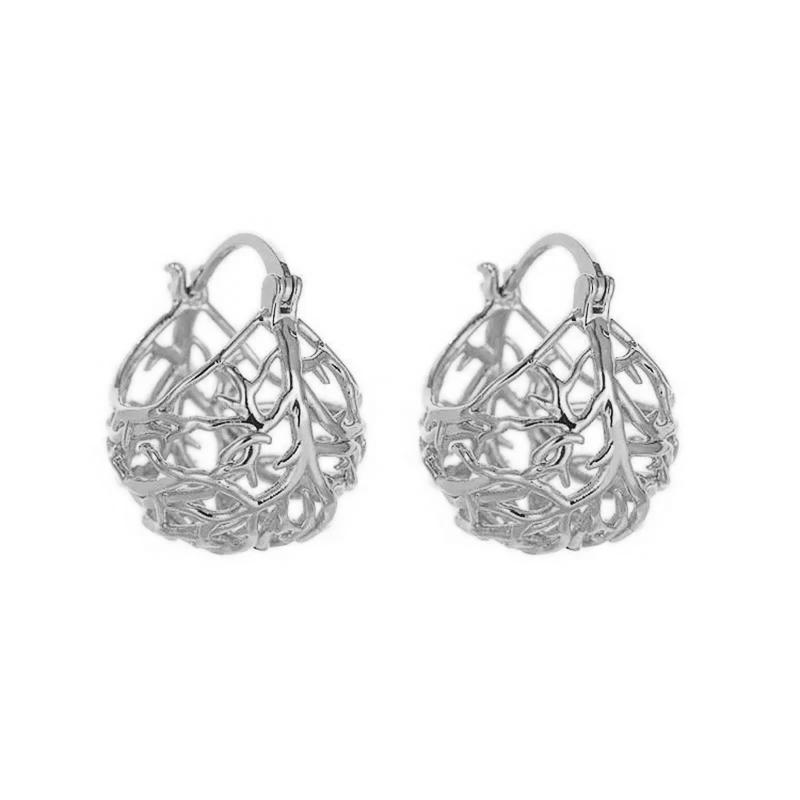 

CAOSHI Elegant Lady Hoop Earrings with Hollow-out Design Graceful Jewelry for Daily Life Aesthetic Female Engagement Accessories