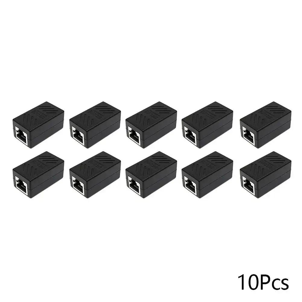 1/5/10/20PCS RJ45 Coupler Ethernet Extender 1000Mbps LAN Connector Cat6/Cat5e Ethernet Cable Extender Adapter Female to Female