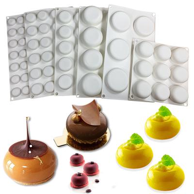 7 Options Flat Round Shaped Mousse Cake Silicone Molds Soap Mold DIY Chocolate Dessert Mold  Pudding Jelly Kitchen Baking Tools