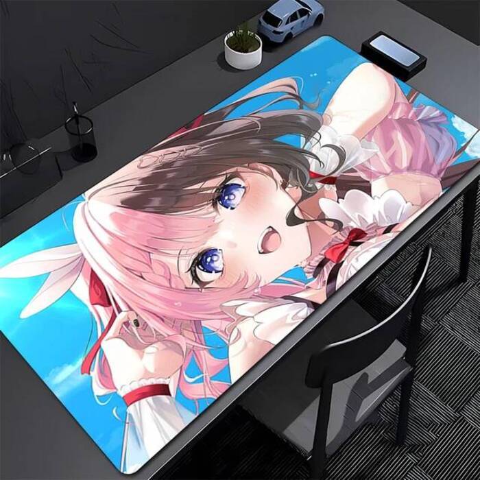 Mouse Pad Gamer Anime Girl Mousepad Laptop VSPO Hinano Tachibana HD Print Kawaii Keyboard Pad PC Gaming Extended Desk Mouse Mat