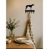 1-Pack Black Metal Dog Design Wall Hook Functional Home Decor for Hallway Entryway Storage Organization Pet Lover Gift