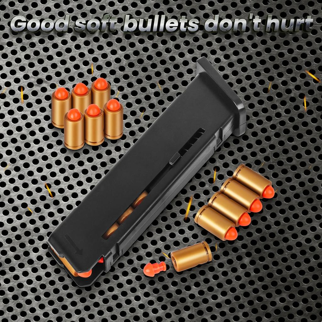 WUniversal Fit Soft Toy Gun Refill Kit, Reusable Soft Shells & Bullets Durable Safe For Action-Packed Shooting Strike