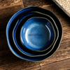 1Pcs Ceramic Salad Bowl Japanese  Ceramic Bowl Underglaze Color Soup Noodle Bowl Fruit Dessert Bowl Kiln Big Bowl