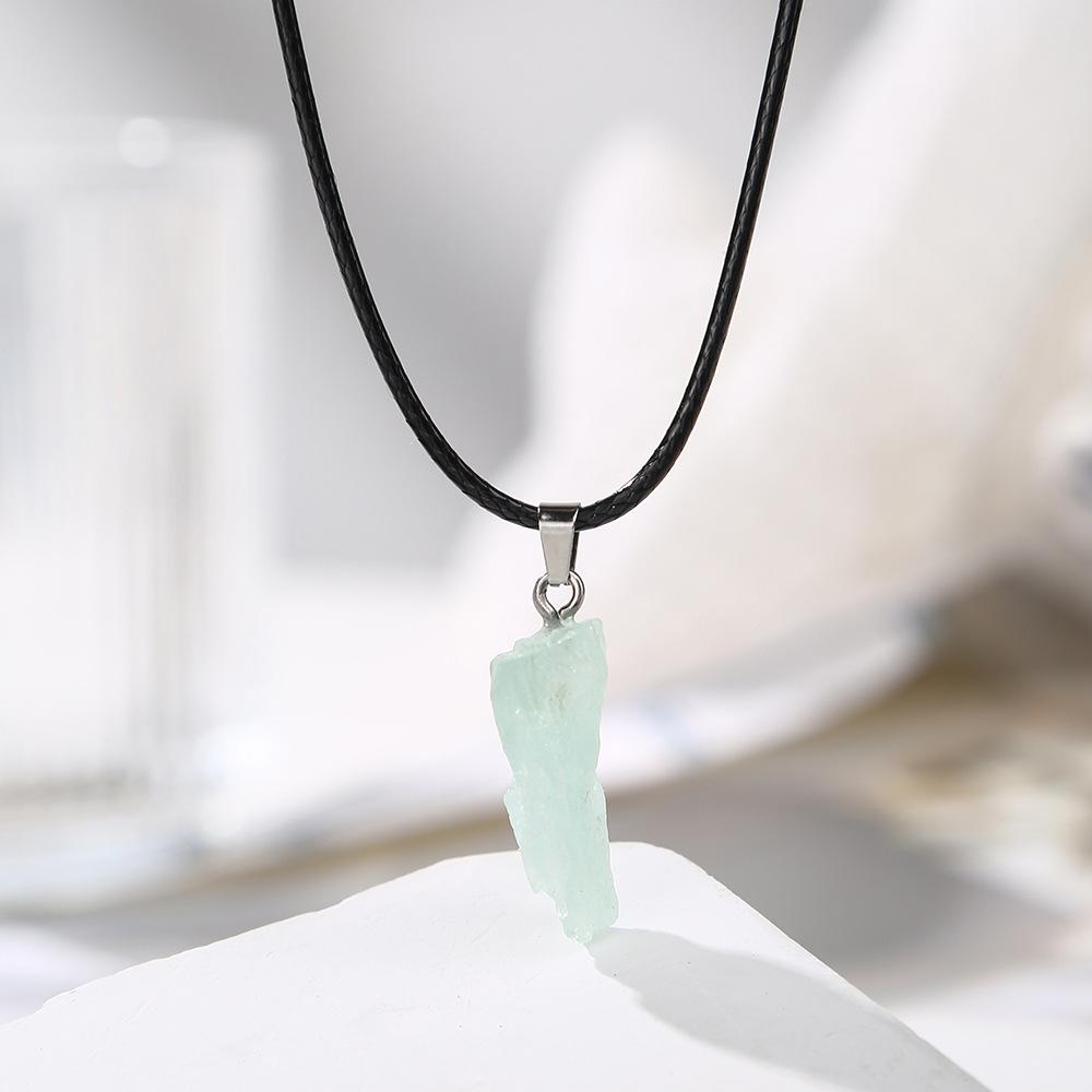 Natural stone shaped Baroque pendant, pink crystal necklace, Christmas gift, Stocking stuffers, Valentine s Day gift, girlfriend gift, Birthday gift