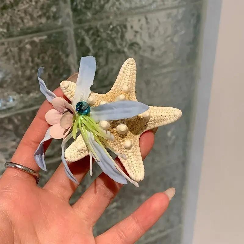 Super Fairy Star Flower Hair Clips Side Shark Clamp Women's Updo Hair Accessories Holiday Style Hair Cards Headwear