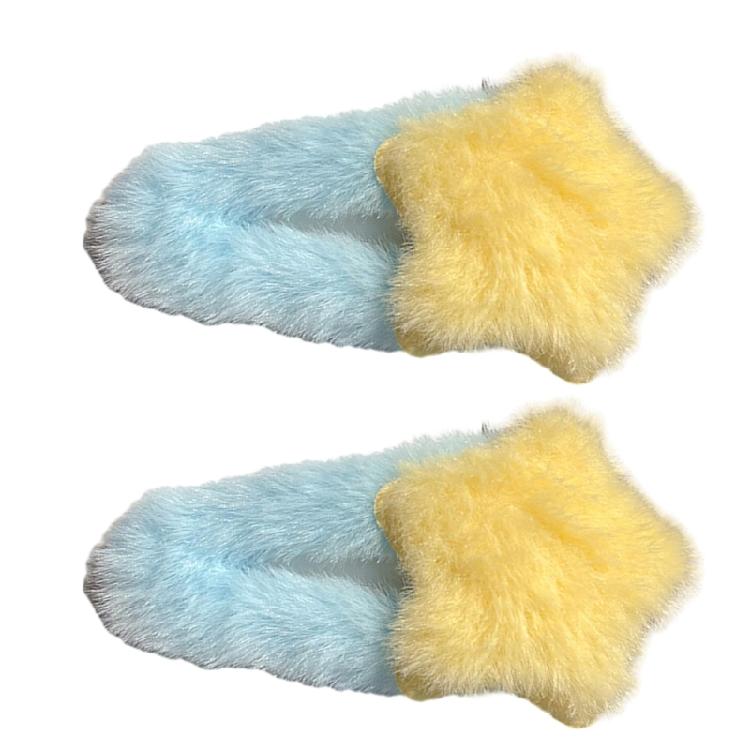 1 пара заколка для волос плюшевая форма звезды заколки для волос для девочек косички челка заколка для волос