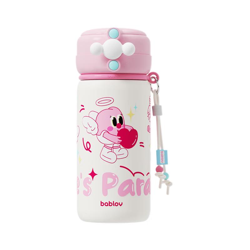 Bablova Kids Stainless Steel Insulated Straw Bottle