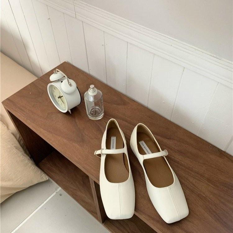 Fashion Square Toe Women Ballet Flats Fashion SOft Sole Shoes  Spring Ladies Elegant Street Style Mary Jane Shoes 2025