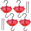 4 Pcs Hummingbird Feeder Anti Ant Hook 5 OZ Large Capacity Hummingbird Feeder Ant Guard Transparent Plastic Ant Moat with Hooks