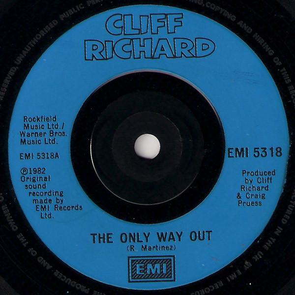7inch Record CLIFF RICHARD The Only Way Out EMI5318 EMI 1982 UK Pop Used