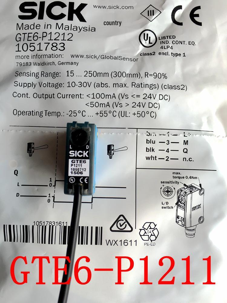 

German SICK Photoelectric Switches: GTE6-P1212, GTE6-P1211, GTE6-P4211 GTE6-P1212
