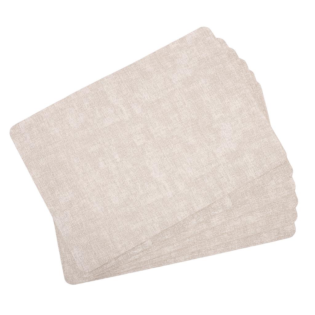 6Pcs Table Mat Set Artificial Leather Water Oil Heat Resist Multifunctional Textured Placemat for Restaurants Kitchens