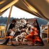 1pc Lord of the Rings Outdoor Flannel Throw Blanket Soft, Lightweight & Warm for Sofa, Office
