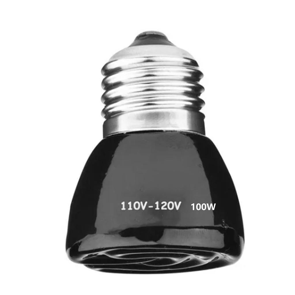 Ceramic Heat Emitter Bulb Professional Infrared Reptile Heat Lamp for Turtle Snake Chicken 110‑120V 100W