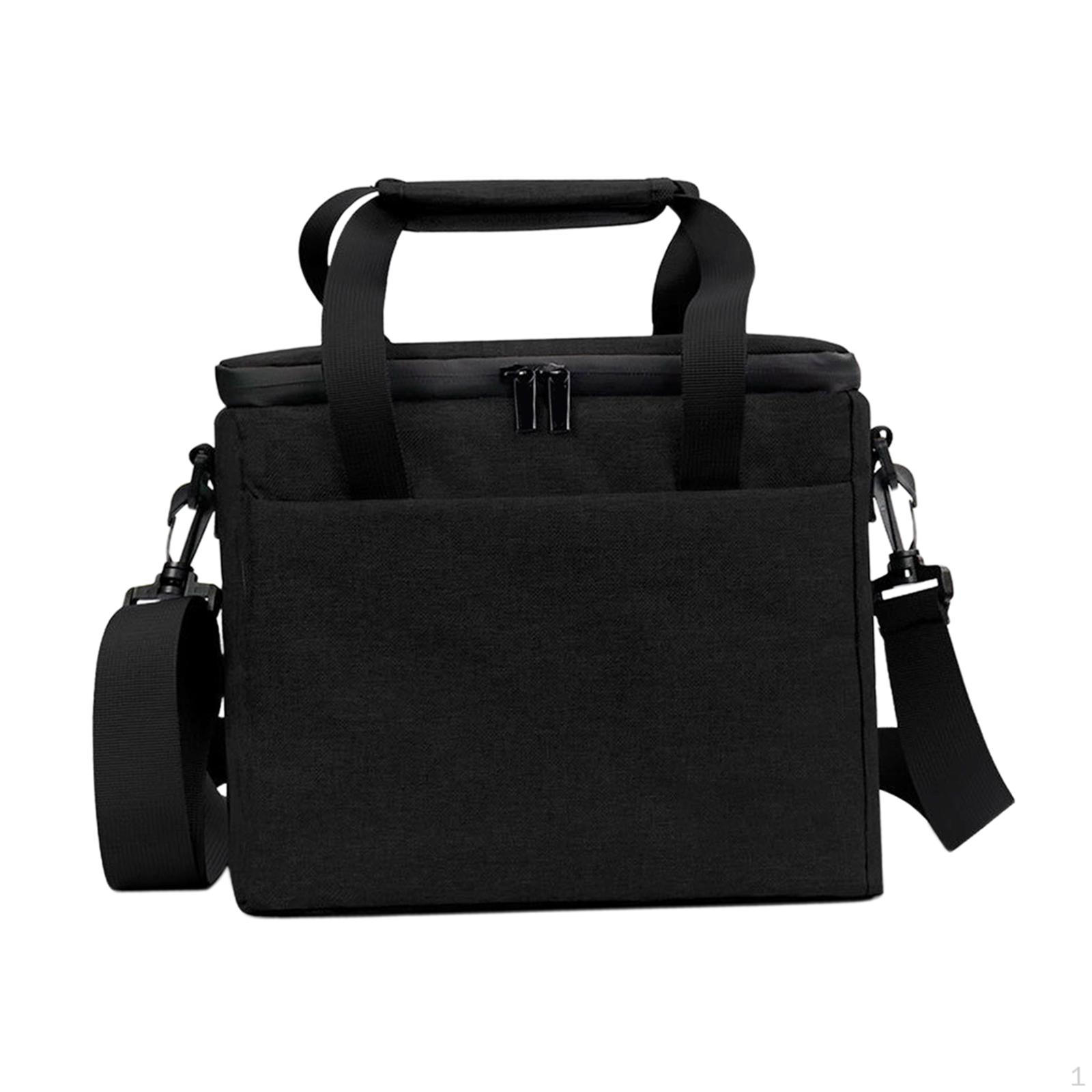

Camping Folding Table Bag, Container Storage Box Shopping BBQ Beach Handbag Tableware чорний