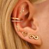 Fashion ins Star Moon Leaf Ear Bone Nail Ear Clip Ear Buckle Tassel Earrings Women's Fashion Overlapped Single Ear Suit Earrings