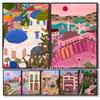 Abstract World City Travel Santorini San Francisco Tokyo Landscape Poster Canvas Painting Wall Pictures Home Interior Decor Gift