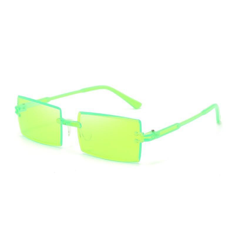 

New Style Trendy Fashion Frameless Cut Edge Square Gradient Ocean Film Sunglasses 1 Pair