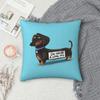 Cartoon Dachshund Pillow Covers Decorative Funny Wiener Badger Sausage Dog Pillowcase Home Sofa Car Cushion Covers 18x18 Inch