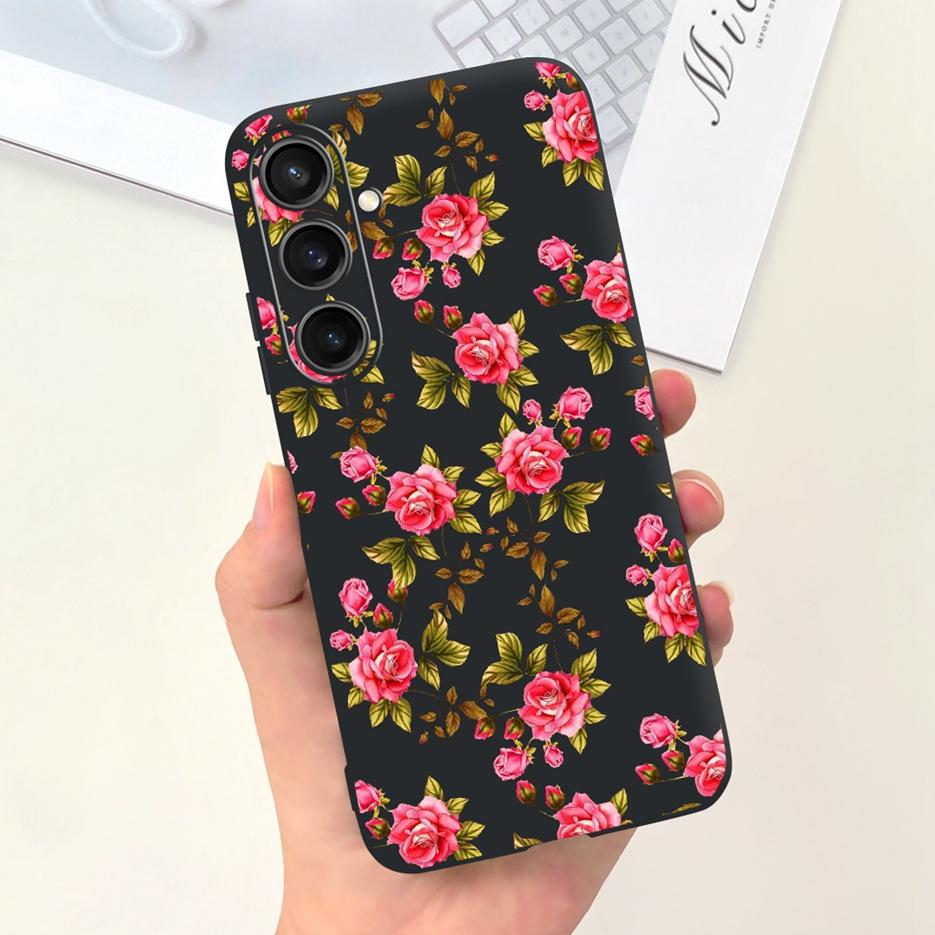 For Samsung Galaxy A55 Case Pretty Cartoon Girls Sunflower Cover Soft TPU Phone Case For Samsung A15 A25 A35 A55 5G Fundas Coque