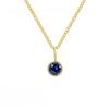 18K Gold Birthstone Stainless Steel Pendant Necklace
