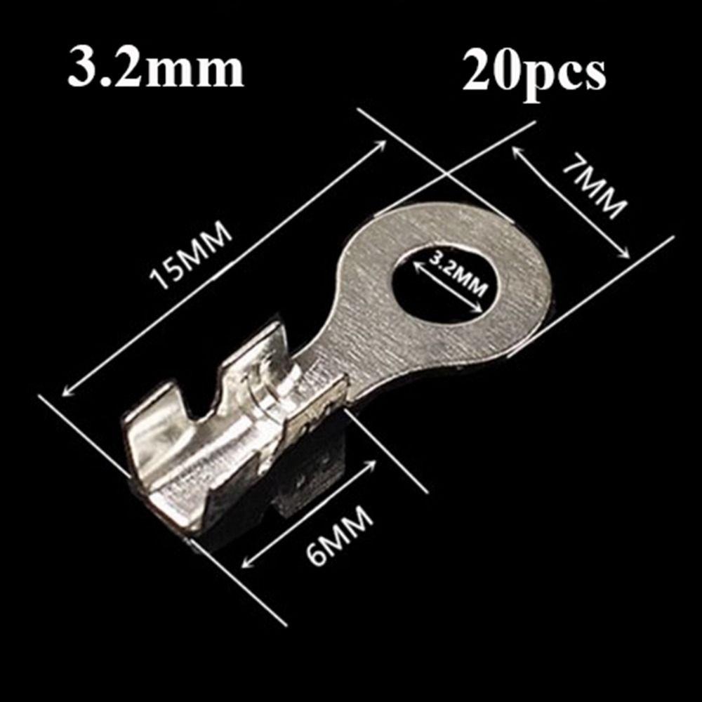 20pcs Silver O Ring Bare Cold-pressed Terminal  Connecting Terminal