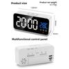 Rechargeable Battery Alarm Clock Voice Control LED Table Clock New Digital Alarm Clock  Bedroom Use