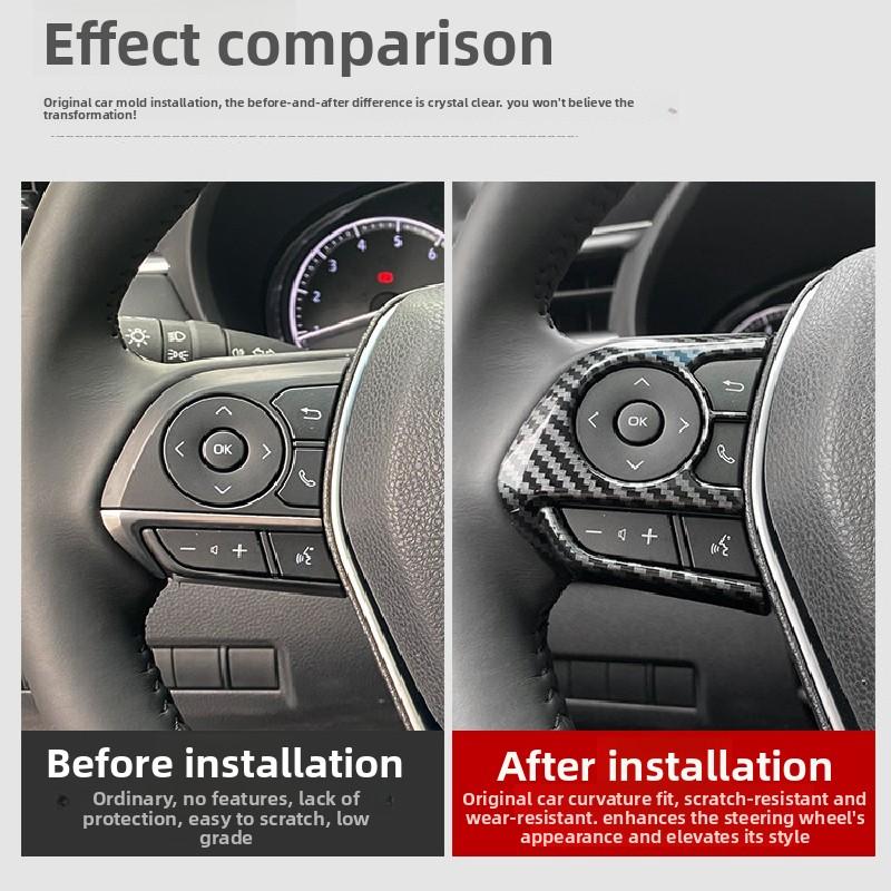 For Toyota RAV4 XA50 2019 2020 2026 2026 2026 2026 2026 Car Multi-function Steering Wheel Control Switch Button Panel Trim Cover