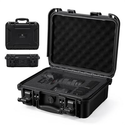 K&F CONCEPT Waterproof Camera Hard Case, 31.5*23.5*12.2cm (Internal Dimensions), Built-in DIY Cut Foam, Portable Camera Protection Case, IP67 Dustproo