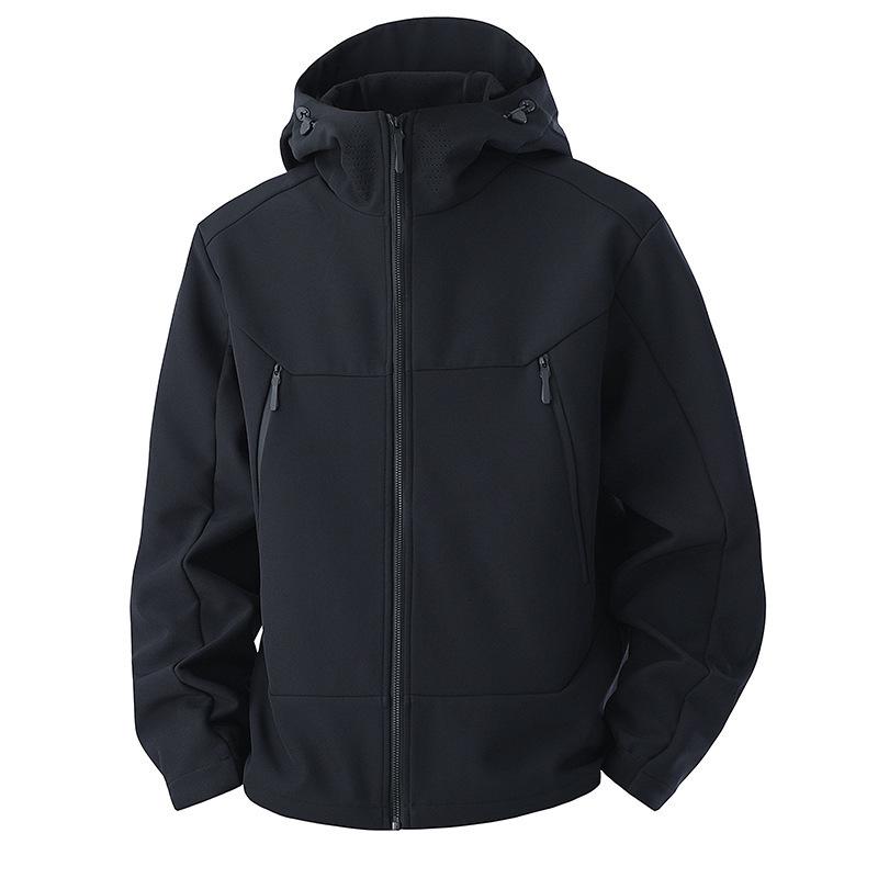 Unisex Hooded Softshell Windbreaker Jacket - Spring/Autumn Outdoor Travel & Mountaineering Apparel 5XL