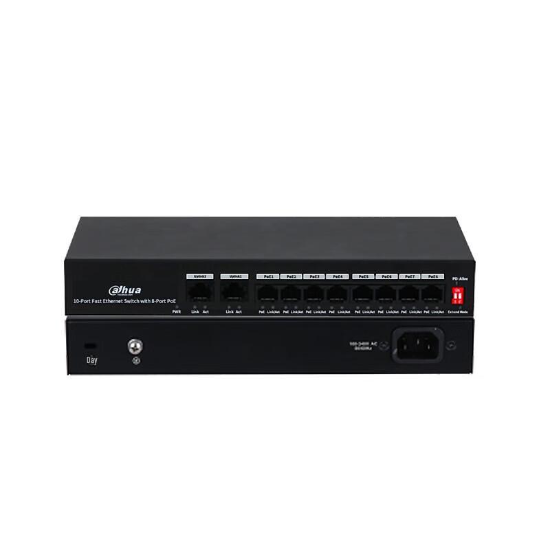 Dahua 8-Port 100Mbps PoE Security Switch CN plug (adapter included)