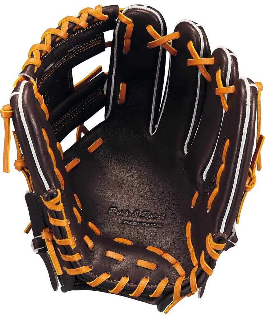 ZETT Pro Status Soft Baseball Glove for Second and B Size 2 Shortstop, Brown/Oak (3736), (BRGB30244G)