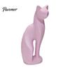 Kätzchen Figur Dekoration 3D Gedruckte Skulptur, Minimalistisches Katzen Ornament Matt Geometrisches Design, Modernes Zuhause in Schwarz Rosa Weiß, für Nordischen Stil