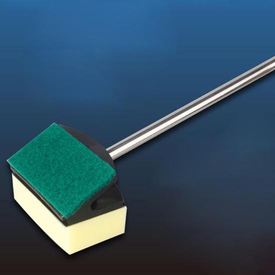 Double Sided Brush Cleaner Scrubber Aquarium Long Handle Fish Tank Sponge Tool