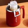 Double-layer Thermal Coffee Mug Stainless Steel Anti-scalding Thermal Cup Non-Slip Handle with Stirring Spoon
