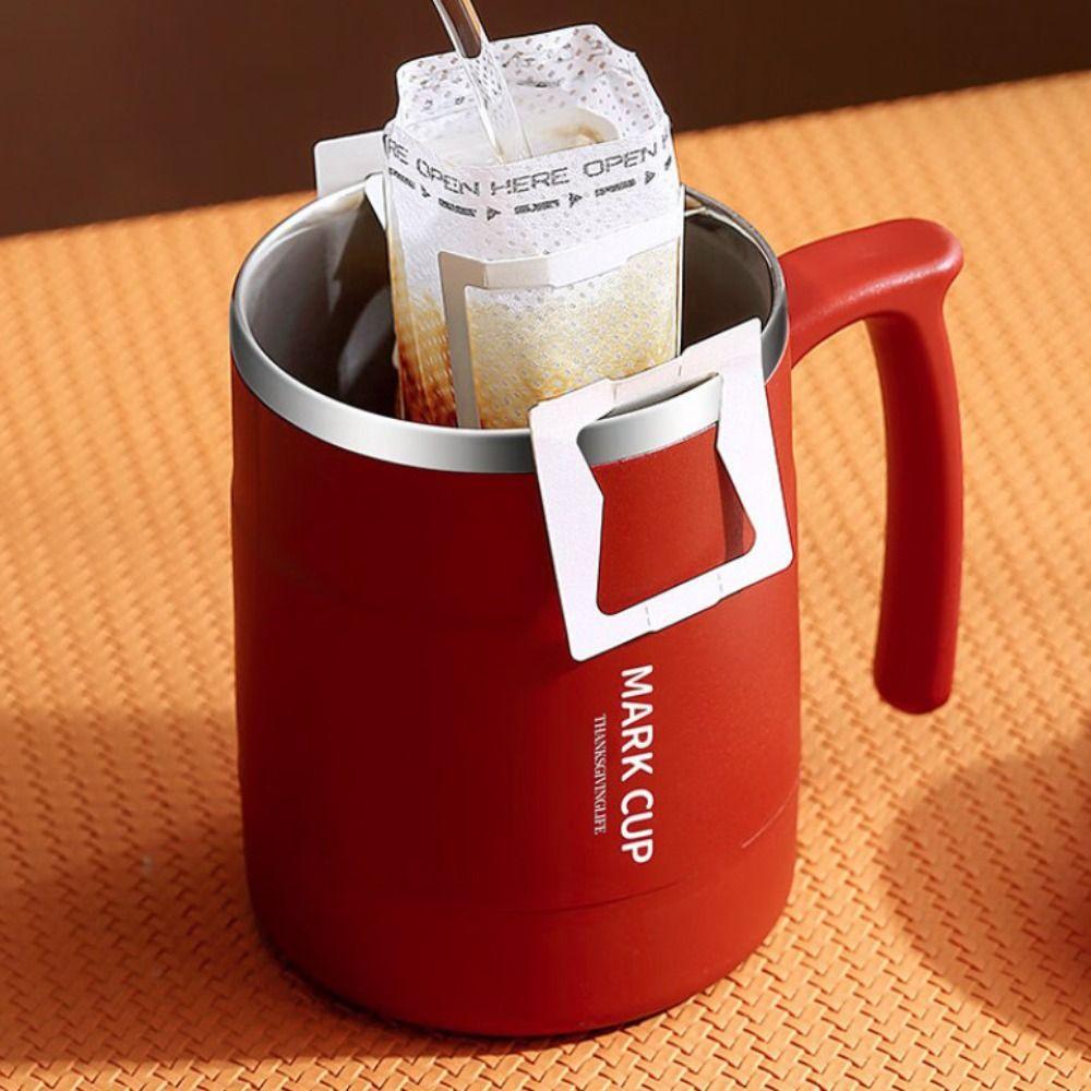 Anti-scalding Thermal Coffee Mug Double-layer Insulated Water Cup Portable Thermal Cup  School